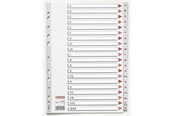 Lommer, Omslag & Registre - Esselte Plastregister grå A4 m/kartonforblad A-Å 100111 - 1436153