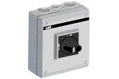 Afbrydermateriel - ABB Sikkerhedsafbryder AC23 30A 3 polet  med hjælpekontakt emc sort greb metrisk gevind OTE25T3M - 1SCA022613R2270