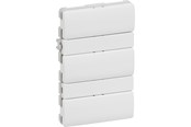 Lauritz Knudsen - LK FUGA svagstrømstryk 6 slutte 1½ modul, hvid - 507D6503