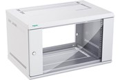 Rack skabe - Schneider Electric Actassi 19'' ' vægrack fladpak med glasdør 600x400x352 mm 6HE, lysegrå - NSYKDB6U4F