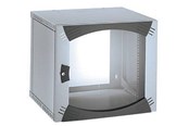 Rack skabe - LK Actassi 19'' vægrack med glasdør 600x400x380 mm 6HE, lysegrå - NSYOPB6U4F
