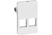 Lauritz Knudsen - LK FUGA dataudtag uden konnektor for 2 CommScope 1½ modul, hvid - 588D6791
