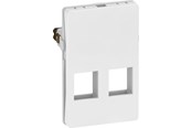 Lauritz Knudsen - LK FUGA dataudtag uden konnektor for 2 Keystone-small 1½ modul, hvid - 540D6690
