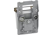 Lauritz Knudsen - LK FUGA antenneudtag TV og R slutdåse T2 2 stik type TD260E, Class A+ 1½ modul, uden afdækning - 508D0202