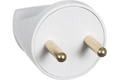 Lauritz Knudsen - LK Stikprop 2-pol uden jord rund lige type 85, hvid - 210A0244