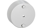 Lauritz Knudsen - LK Clips-roset rund Ø 80 mm 4-leder + jord, lysegrå - 182A5063