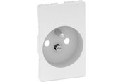 Lauritz Knudsen - LK FUGA afdækning for stikkontakt 2-polet med pindjord 1½ modul, hvid - 530D6671