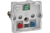 Lauritz Knudsen - LK FUGA stikkontakt med LED-lampe 2-pol med jord 1 modul, uden afdækning - 541D0111