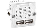 Lauritz Knudsen - LK FUGA dobbelt 5V USB-lader 2,1A 1 modul, uden afdækning - 506D0701