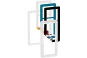 Lauritz Knudsen - LK FUGA Choice Design ramme 2½ modul, frostet inkl. 6 farver - 560D6525