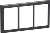 Lauritz Knudsen - LK FUGA Soft 63 Design ramme 3x1½ modul, koksgrå - 560D8315