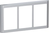 Lauritz Knudsen - LK FUGA Soft 63 Design ramme 3x1½ modul, stålmetallic - 560D7315