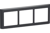 Lauritz Knudsen - LK FUGA Soft 63 Design ramme 3x1 modul, vandret koksgrå - 560D8230