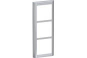 Lauritz Knudsen - LK FUGA Soft 63 Design ramme 3x1 modul, stålmetallic - 560D7030