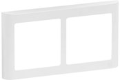 Lauritz Knudsen - LK FUGA Soft 63 Design ramme 2x1 modul vandret, hvid - 560D6220