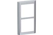 Lauritz Knudsen - LK FUGA Soft 63 Design ramme 2x1 modul, stålmetallic - 560D7020