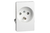 Lauritz Knudsen - LK FUGA stikkontakt 2-polet med pindjord 1½ modul 16A, hvid - 501D6671