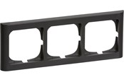 Lauritz Knudsen - LK FUGA Softline 63 ramme 3x1 modul vandret, koksgrå - 500D8230