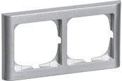 Lauritz Knudsen - LK FUGA Softline 63 ramme 2x1 modul vandret, stålmetallic - 500D7220