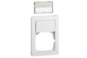 Lauritz Knudsen - LK FUGA Baseline 63 ramme med tekstmodul 1½ modul, hvid - 500D6418