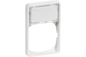 Lauritz Knudsen - LK FUGA Baseline 50 ramme 1½ modul med tekstmodul, hvid - 500D6818