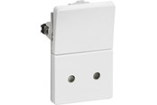 Lauritz Knudsen - LK FUGA stikkontakt med afbryder 1½ modul, hvid - 501D6114