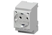 Komponenter til tavler og kasser - Siemens Schuko-stikdåse for din-skinne - 5TE6800