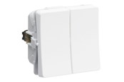 Lauritz Knudsen - LK FUGA afbryder krone,1 modul, hvid - 542D6005