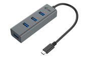 USB hub - I-Tec USB-C 3.1 Metal HUB - 4-Port USB 3.0 - Bus powered - Overcurrent protection USB hub - USB 3.2 - 4 ports - Grå - C31HUBMETAL403