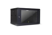 Rack skabe - Inter-Tech SMA-6406 Wall Mounted Rack 6U 450mm Load up to 30Kg Glass Door Black RAL9005 - 88887252