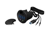 USB hub - ICY BOX 4 Port HUB - USB 3.0 USB hub - USB 3.0 - 4 ports - Sort - IB-HUB1403A