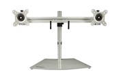 Skærmholder - StarTech.com Dual-Monitor Stand for up to 24" Monitors - Horizontal Silver - stand - ARMDUOSS