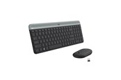 Tastatur - Logitech Slim Wireless Combo MK470 - Tastatur & Mus sæt - Engelsk - UK - Sort - 920-009204