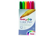 Skrive- og Tegneværktøjer - Pentel S360-12 Color Pen ass. - S360-12