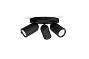 Lamper - Philips Pongee spotrondel 3xGU10, sort - 915005531301