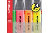 Skrive- og Tegneværktøjer - STABILO BOSS highlighter sæt med 4 farver - 70/4