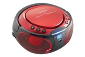 CD Player - Lenco SCD-550 - Portable FM Radio CD/MP3/USB/Bluetooth® player with LED lighting - Red - SCD-550ROT