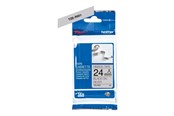 Papir, Fotopapir og Etiketter - Brother TZER951 / TZE R951 Ribbon Tape Cassette – Black on Silver 24mm wide - TZER951