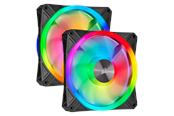 Kabinet Køler - Corsair iCUE QL140 RGB - Black - 2-pack - Kabinet køler - 140mm - Sort med RGB LED lys - 26 dBA - CO-9050100-WW