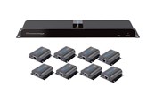 Repeater, boostere, bridges & transceiver - IC INTRACOM techly HDMI 1x8 Extender Splitter over CAT6/6a/7 50m with IR pass-back - IDATA EX-HL81TY