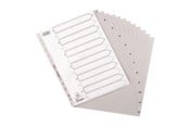 Lommer, Omslag & Registre - Bantex Strong-Line® Registersæt 1-12, Grå - 100204774