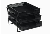 Skrivebordstilbehør - Bantex Orth Brevbakker, 3 Pak, Sort - 100400366