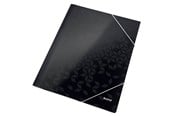 Mapper og Clipboards - Leitz 3-klap elastikmappe WOW A4 Sort - 39820095