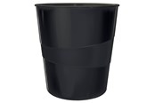 Skrivebordstilbehør - Leitz Papirkurv Plus WOW 15L Sort - 52781095