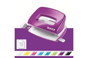 Hulapparater & Hæftemaskiner - Leitz Hulapparat NeXXt WOW Mini, 2 huls 10 ark Lilla - 50601062
