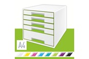 Skrivebordstilbehør - Leitz Skuffekabinet Desk Cube  WOW 5-skuffer Grøn - 52142054