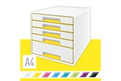 Skrivebordstilbehør - Leitz Skuffekabinet Desk Cube WOW 5-skuffer Gul - 52142016