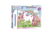 Puslespil - Clementoni 104 pcs. Puzzles Kids SuperColors Unicorn - 27109