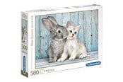 Puslespil - Clementoni Puslespil HQC Cat & Bunny, 500 brikker 2D Puslespil - 35004