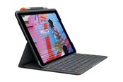 Tastatur - Logitech Slim Folio iPad 10.2" (7th gen) - UK - Tastatur & Folio sæt - Engelsk - UK - Grå - 920-009480
